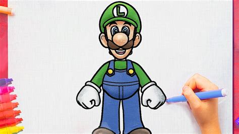 Como Dibujar A Luigi Bros Paso A Paso Facil Super Mario Bros La