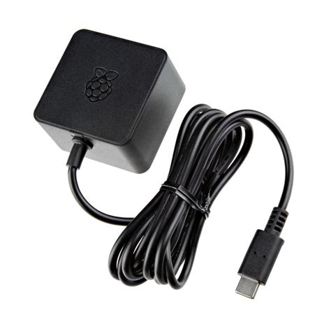 Raspberry Pi 27w Usb C Power Supply Black Eu