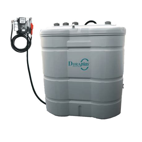 Cuve à fioul 1500L avec pompe 60L min et station murale Duraplas