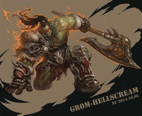 Grom Hellscream, WenXu Xu on ArtStation at https://www.artstation.com/artwork/gPk8Z World Of ...