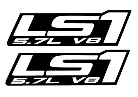 LS1 - Vinyl Decals - 15 Colors- Chevy Camaro Corvette Trans Am LS LSX ...