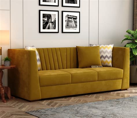 Buy Adley Seater Sofa Velvet Chestnut Brown Online In India At