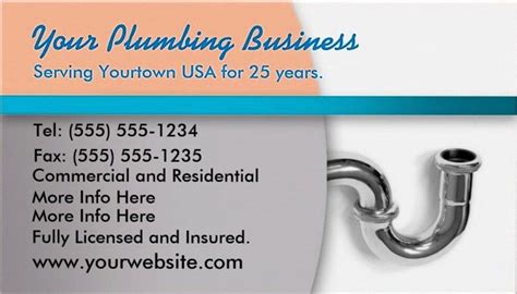 Plumbing Business Cards Examples | EmetOnlineBlog