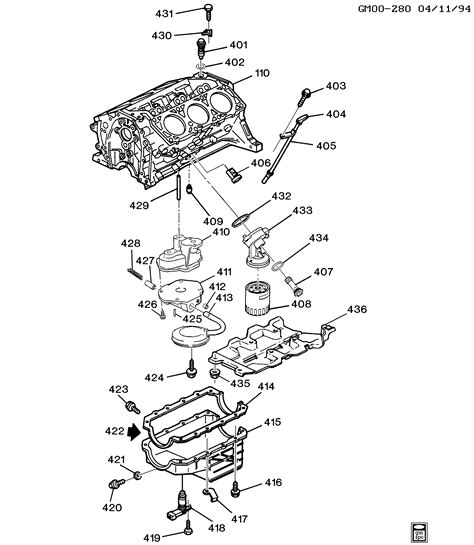 Pontiac Grand Am N Engine Asm L V Part Oil Pump Pan And Related