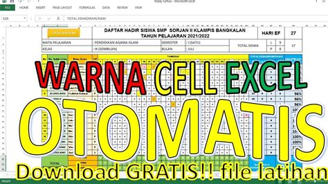 Cara Memberi Warna Otomatis Pada Kolom Excel Yang Berisi Huruf Atau