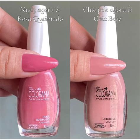 Kit 2 Esmalte Colorama Tons De Nudes Chic Pele Bege E Rosa Queimado Nude Shopee Brasil