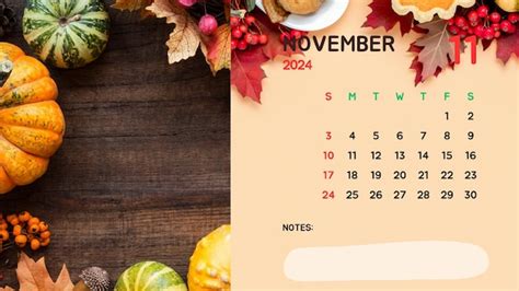 Premium Photo | Calendar for November2024 year