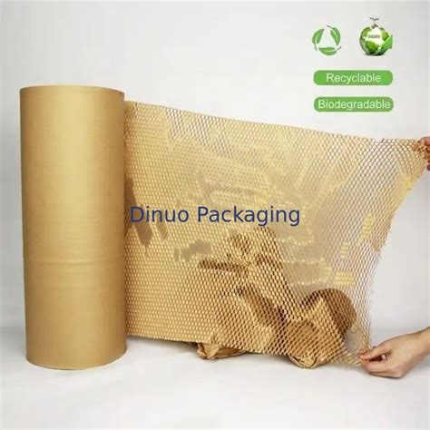 Biodegradable Eco Friendly Packaging Honeycomb Paper Wrap Brown Kraft