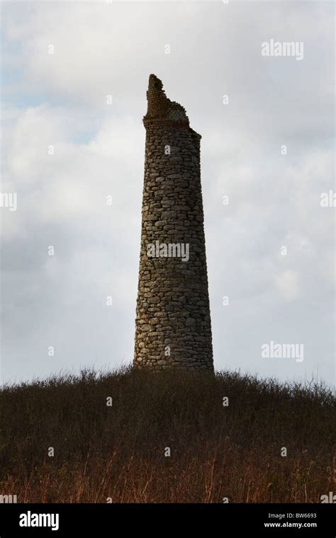 Cornish Mine Chimney Stock Photo Alamy