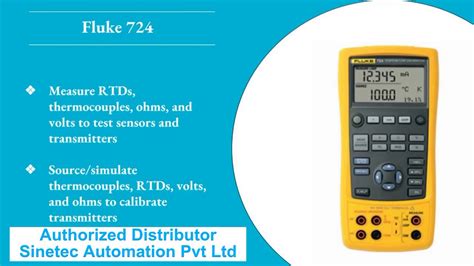 Fluke 724 Temperature Calibrator Sinetec Automation Pvt Ltd Youtube