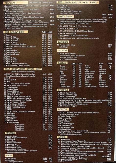 Menu at The Grove Cafe, Leeds, 396 Dewsbury Rd