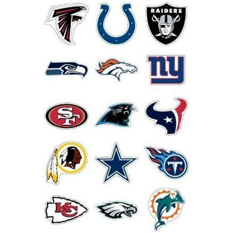 Nfl Team Logo Stickers Set Of 50 Football Stickers All 32 Team Logos