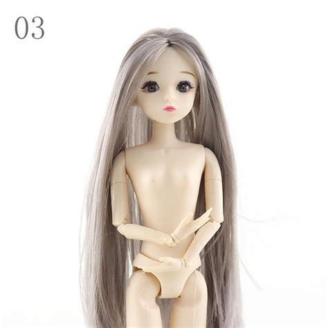 Buy Pc Cm Gifts Nude Doll D Big Blue Eyes Hair Doll Diy Doll Bjd