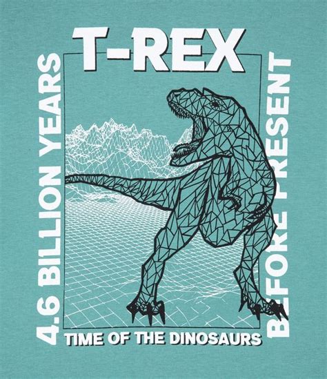 Camiseta Infantil Estampa Dinossauro T Rex Tam 5 A 14 Anos Azul