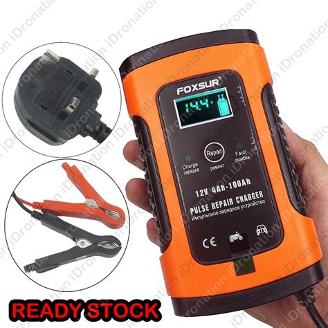 75W FOXSUR 12V 24V 5A 12V5A Car Battery Charger Lead Acid Pengecas