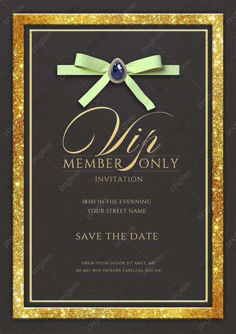 Golden Elegant Senior Member Party Invitation Letter Template Download