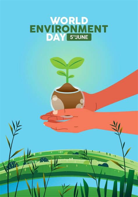 World Environment Earth Day Hand Holds Soil With Plant Sprout Seed