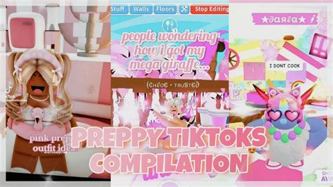 🦩adopt Me Preppy Tiktoks Compilation💕🍡roblox Vioandstar Youtube