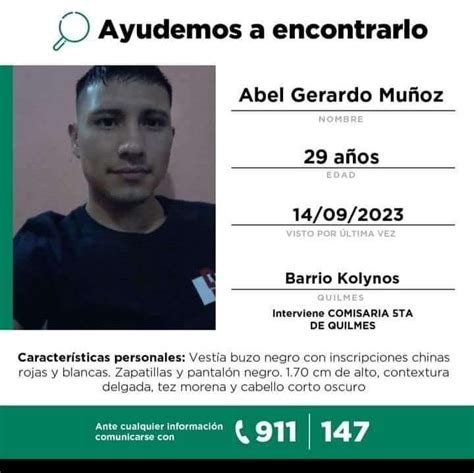 Buscan A Un Joven Que Desapareci Hace Casi Dos Meses Info Quilmes