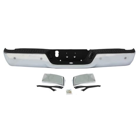 Chrome Rear Step Bumper Assembly W Sensor Holes For Dodge