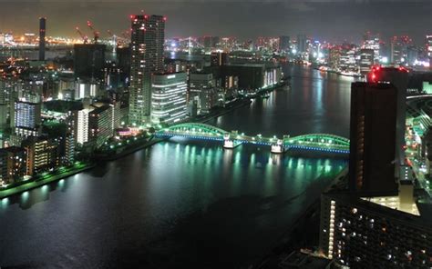 Fondos De Pantalla Tokio Noche De La Ciudad Edificios Rascacielos