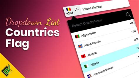 How To Add A Telephone Input Field With Country Code Flag Using Pure