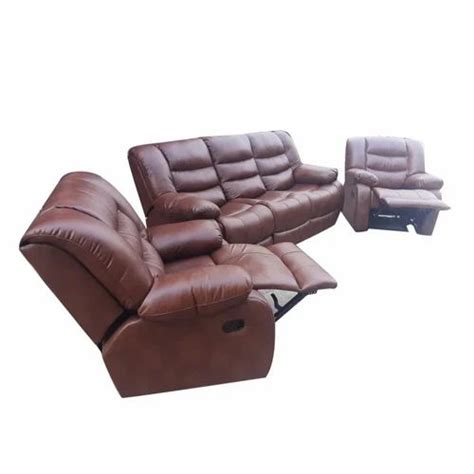 Manual 5 Seater Leather Recliner Sofa Set at Rs 60000/piece in Hyderabad | ID: 2851567695230