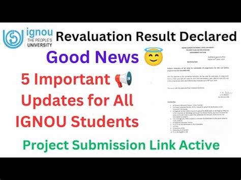 5 Important Updates Of IGNOU IGNOU Assignment Submission Last Date