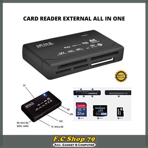 Jual BEST SELLER Card Reader All In One 4 Slot Rotasi SD MMc RS MMC