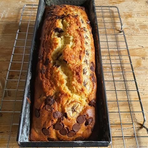 Bizcocho De Pl Tano O Banana Bread Con Pepitas De Chocolate Hogar Y