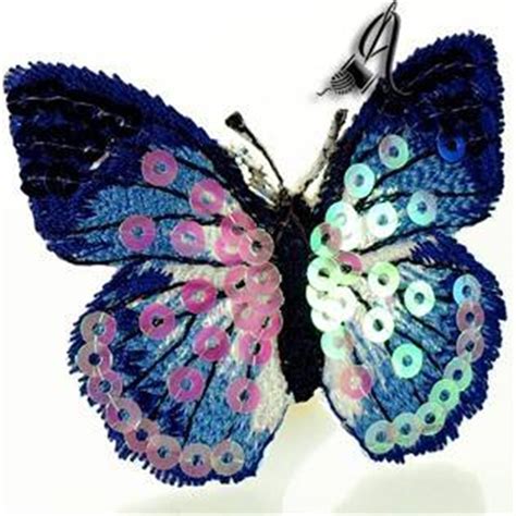 Comprar Parche Termoadhesivo Mariposa Azul Y Lentejuelas De X Cm