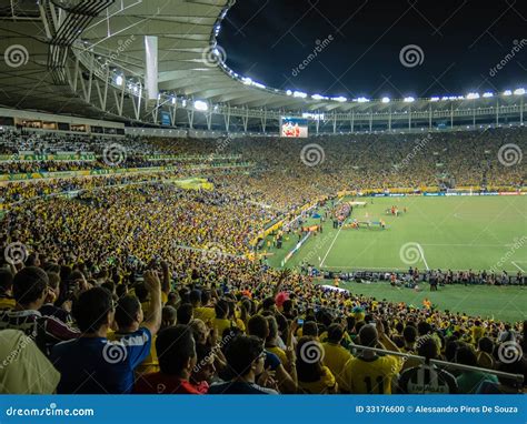 Brazilians Football Fans In New Maracana Stadium Editorial Image