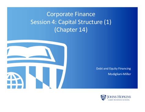 corporate finance session  capital structure  chapter