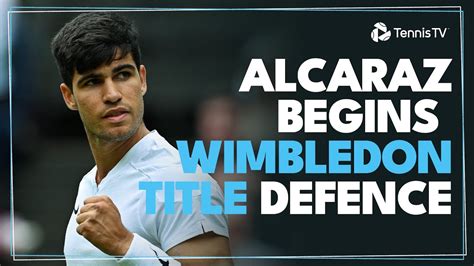 Carlos Alcaraz Begins Wimbledon Title Defence Vs Mark Lajal Wimbledon