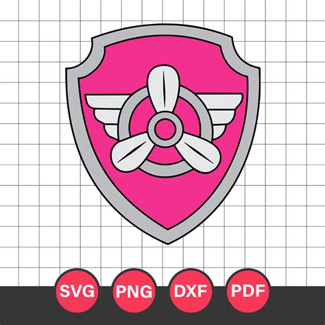 Skye Badge Svg Skye Paw Patrol Svg Paw Patrol Svg Cartoon Inspire Uplift