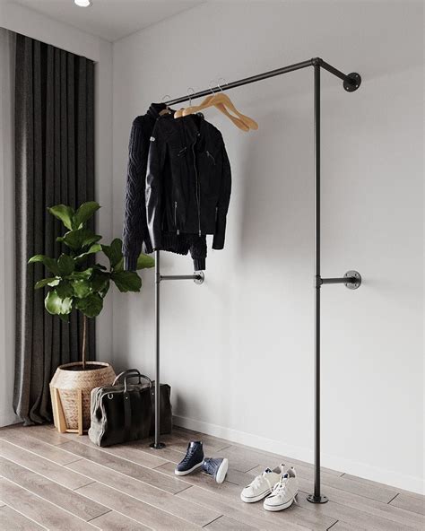 Industrial Pipe Clothing Rail Garment Rack Clothes Storage Etsy