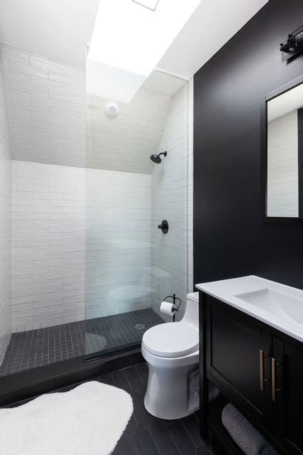 Black Modern Bathroom Industrial Bathroom New York By Ward 5