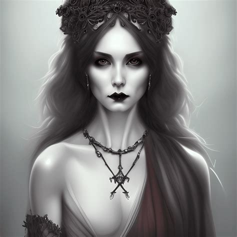 Beautiful Gothic Maiden Portrait · Creative Fabrica