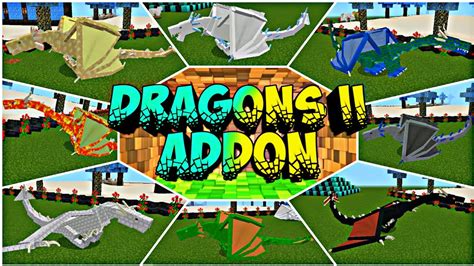 El Mejor Addon Mod De Dragones Para Minecraft Pe Youtube