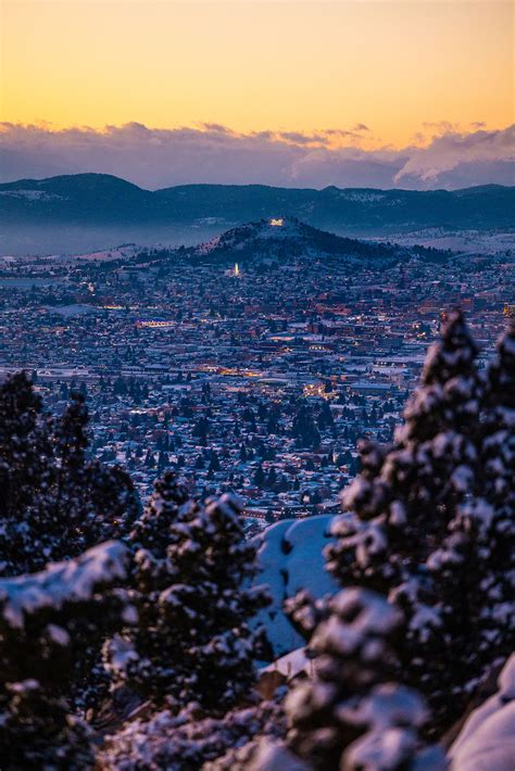 Butte Montana, Winter Sunset - Valerie Manne Photography