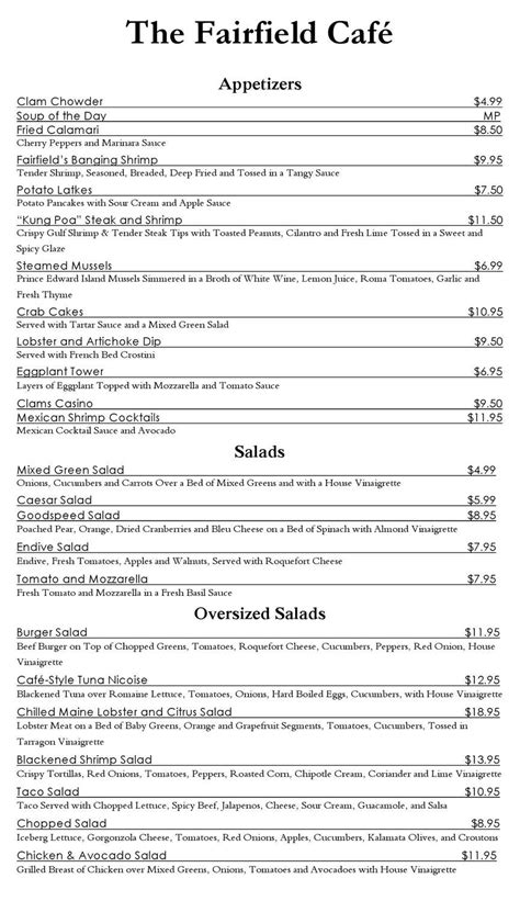 Fairfield Lunch Menu March 2012 by OrderEze.com - Issuu