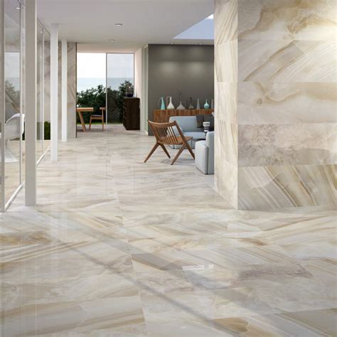 Sochi Beige Polishedglossy 19x51 Agate Tile And Stone