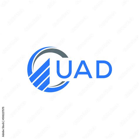 Uad Flat Accounting Logo Design On White Background Uad Creative Initials Growth Graph Letter