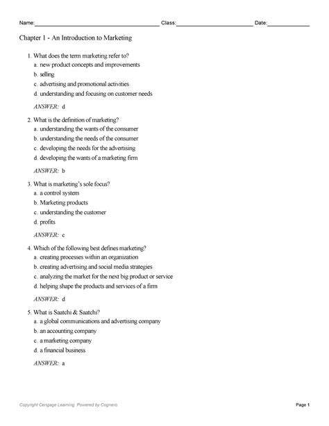 ADMS 2200 Mid Term Ch1 1 What Does The Term Marketing Refer To