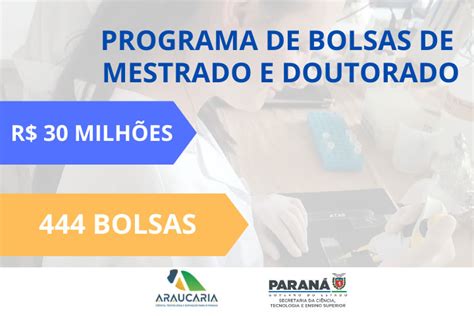 Estado destina mais de R 30 milhões para programa de bolsas de