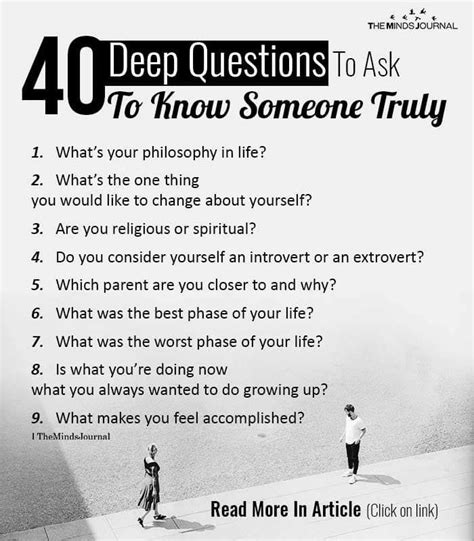 40 Deep Questions To Ask If You Really Want To Know Someone Deep