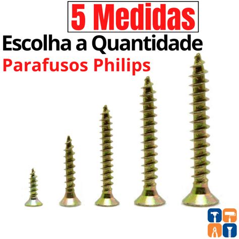 Kit Parafuso Para Madeira Chipboard Philips Chipboard Para Moveis