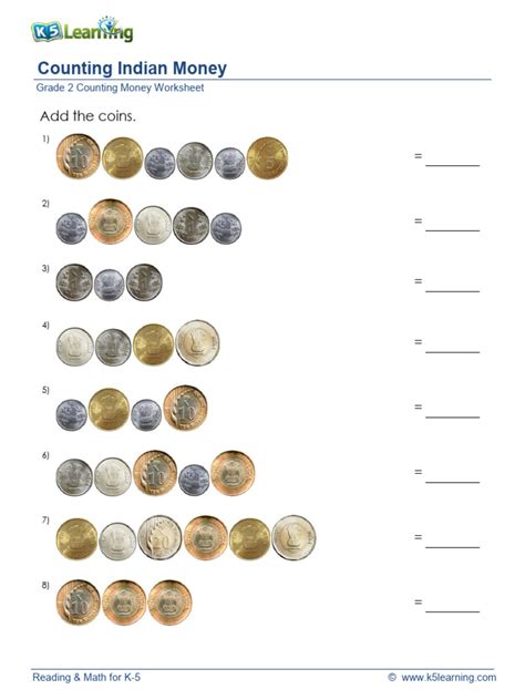 Counting Indian Money Worksheet Pdf