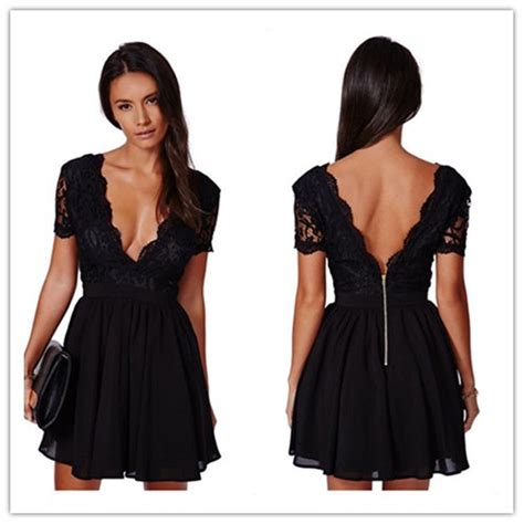 Sexy Lace Zipper Dress Whaonck