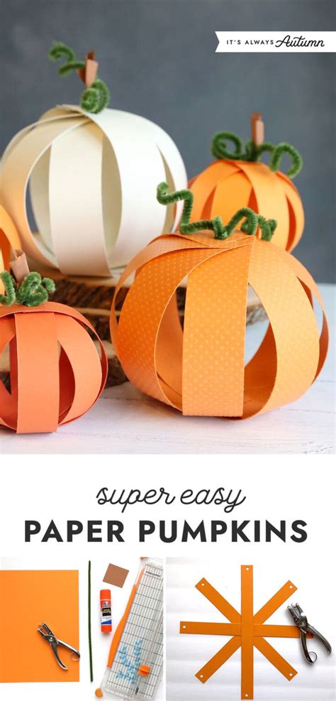 How to Make Paper Pumpkins | Halloween paper crafts, Halloween crafts ...